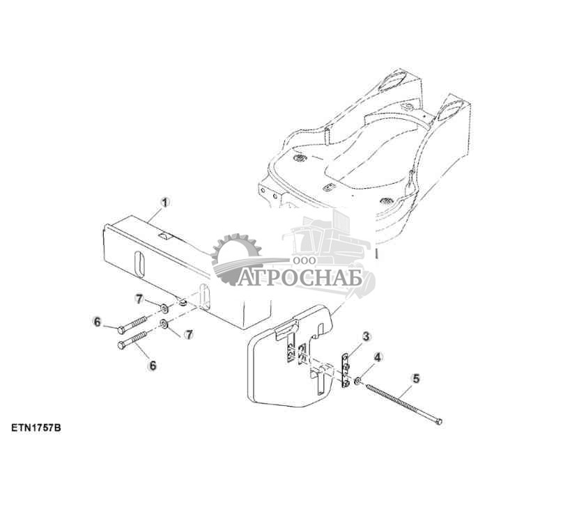 Грузы для рамы  опора для передних грузов (для Северной Америки и Китая) Грузы для рамы  опора для передних грузов (для Северной Америки и Китая) 